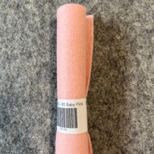 Felt Piece - Pure Wool - 30cm x 20cm - 65 Baby Pink