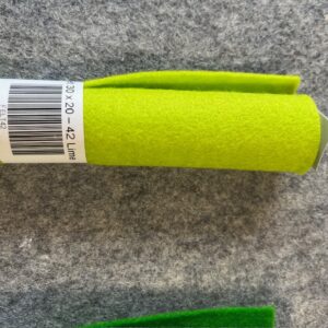 Felt Piece - Pure Wool - 30cm x 20cm - 42 Lime