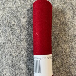 Felt Piece - Pure Wool - 30cm x 20cm - 23A Cherry Red