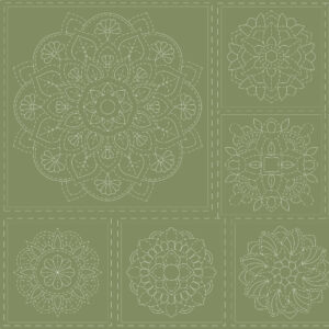 Mandala Sashiko Stitchery Panel - DV 4067 Jungle Nights