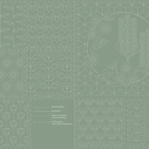 Botanical Sashiko Stitchery Panel - DV 4073 Kentucky