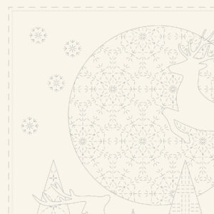 Christmas Sashiko Stitchery Panel - DV 4080 Natural
