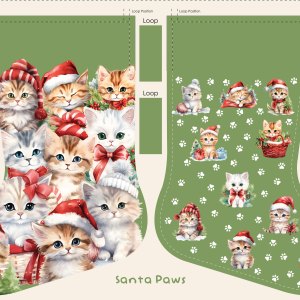 Santa Paws Kitten Stocking DV 6947