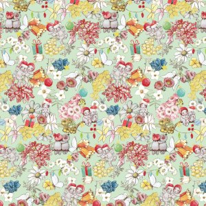 May Gibbs Xmas Gumnut Christmas Light Lime MG1031