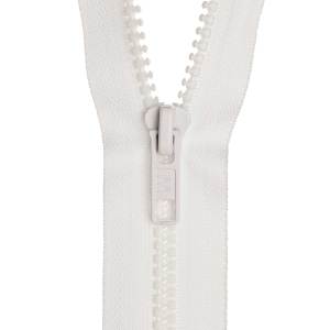 Chunky Fashion Open End Zip 51cm - 18 inch - White 101