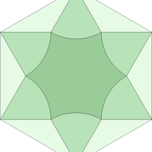 Six Point Star Template Set 12 Inch