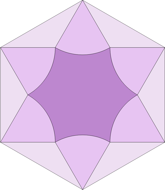 Six Point Star Template Set 8 Inch