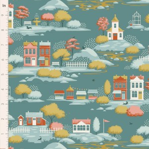 Tilda Village Life - Village Teal - 110180