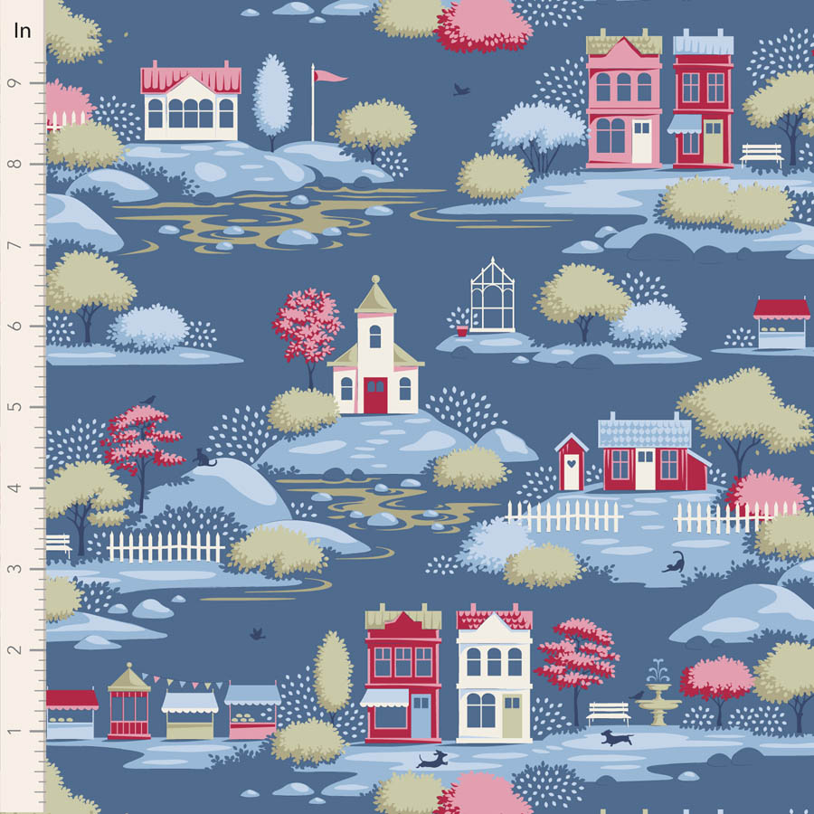 Tilda Village Life - Village Blue - 110187