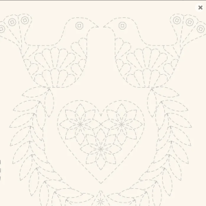 Stocking Sashiko Stitchery Panel - DVC1000 Natural